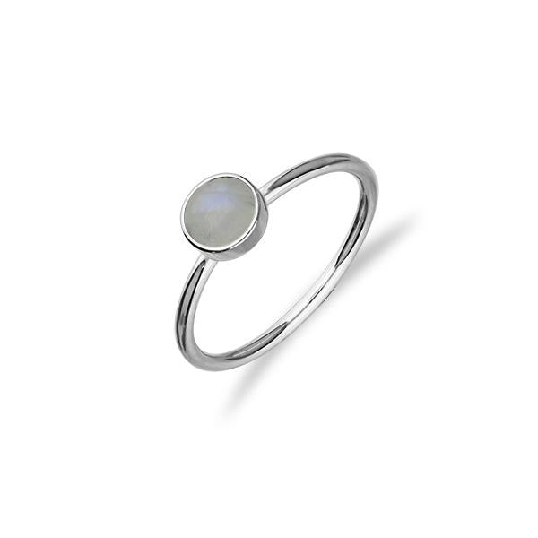 Indie Silver Stone Ring Moonstone FSR 4