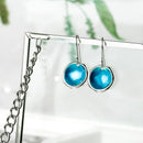 'Carrick Bay' Blue Silver Droplet Dangle Earrings EE636