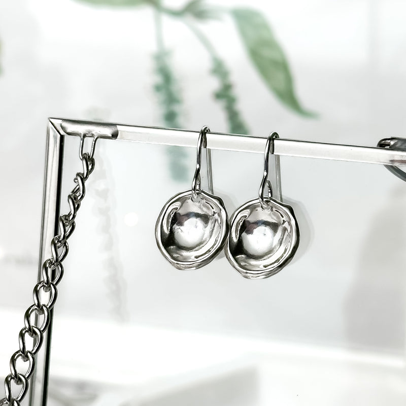 Silver Droplet Dangle Earrings E1999