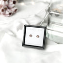 'Blossom' Pink Enamel Silver Droplet Stud Earrings EE635