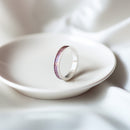 Freyja - Bifröst Silver Enamel Ring (Deep Rose Pink) ER149