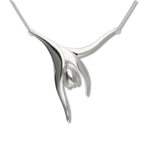 Tulips Silver Necklet N392