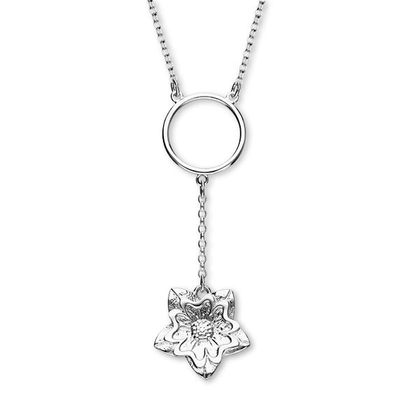 Scottish Primrose Silver Necklet N398