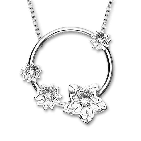 Scottish Primrose Silver Necklet N399