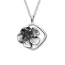 February Birth Flower Silver Pendant P1156