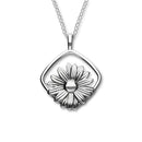April Birth Flower Silver Pendant P1158