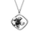 July Birth Flower Silver Pendant P1161