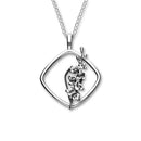 August Birth Flower Silver Pendant P1162