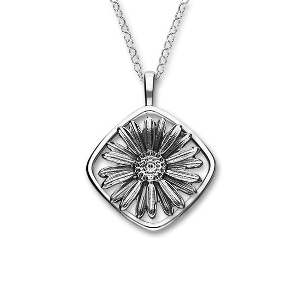 September Birth Flower Silver Pendant P1163