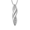 Sterling Silver Elongated Pendant Ran Collection P1288