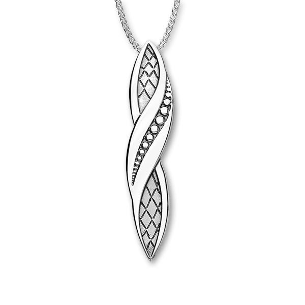 Sterling Silver Elongated Pendant Ran Collection P1288