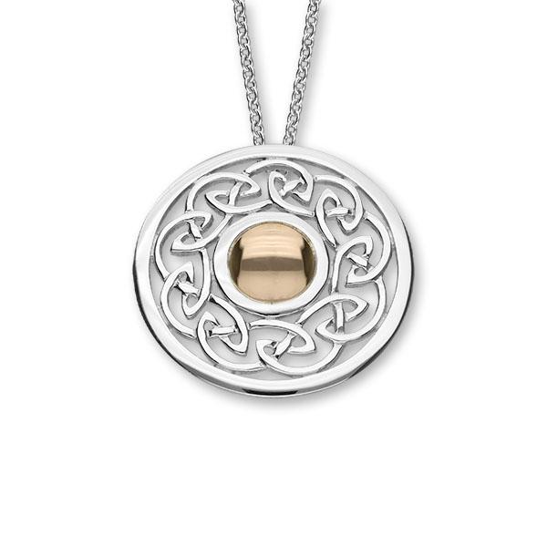 Cuillin Silver/9ct Rose Gold Pendant P572