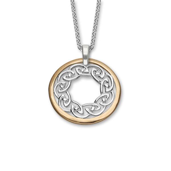 Cuillin Silver/9ctRose Pendant P577