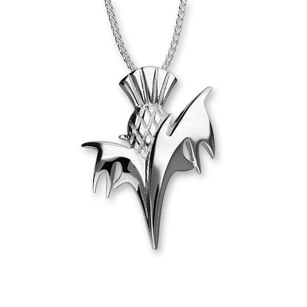 P683 Sterling Silver Thistle Pendant