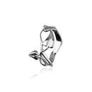 Sterling Silver Ring with Leaf Design R94