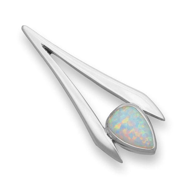 Sahara Sunset Silver Brooch SB147 White Opal