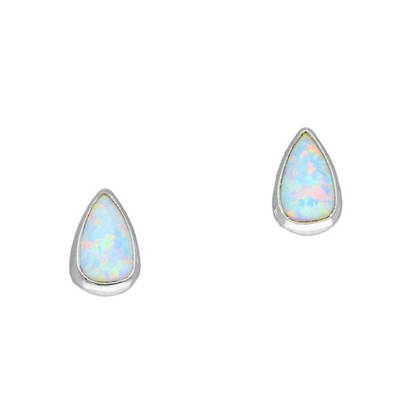 Sahara Sunset Silver Earrings SE386 White Opal