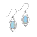 Sahara Sunset Silver Earrings SE390 White Opal