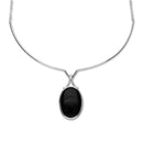 Retro Silver Necklet SN13 Onyx