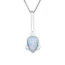 Sahara Sunset Silver Pendant SP284 White Opal