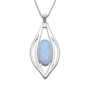 Sahara Sunset Silver Pendant SP288 White Opal