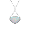 Sahara Sunset Silver Pendant SP289 White Opal