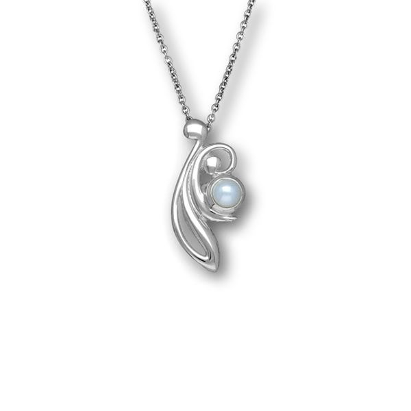 Flourish Silver Pendant SP294 Pearl