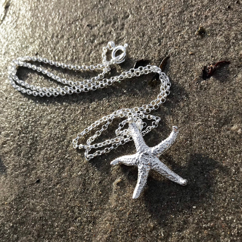 Sterling Silver Starfish Necklace P1344