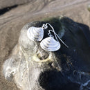 Sterling Silver Venus Clam Shell Dangle Earrings E2058