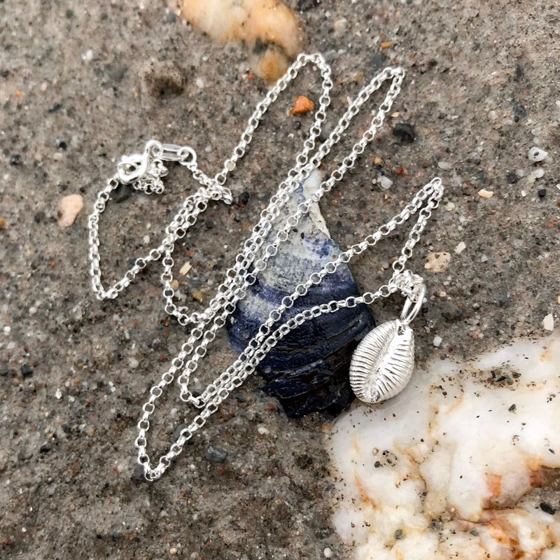 Sterling Silver Cowrie Shell Necklace P1340
