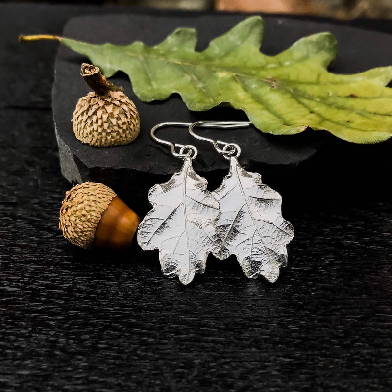 Silver Oak Leaf Earrings E2070