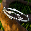 Sterling Silver Oak Bangle BG222