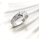 North Star Sterling Silver Ring with White Cubic Zirconia CR182