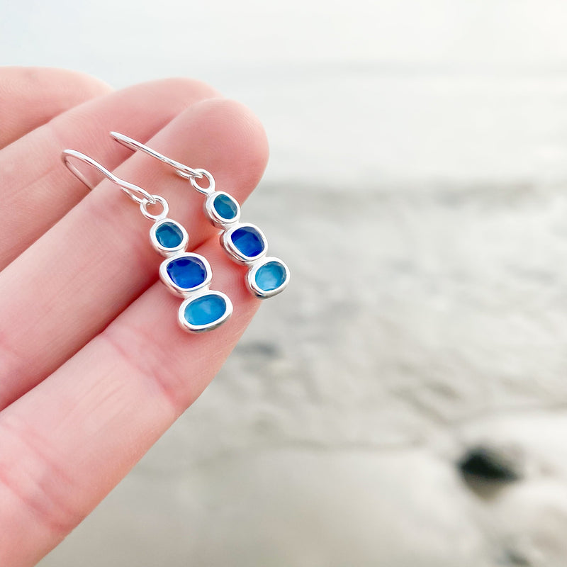 Sterling Silver Pebble Earrings - Summer Shores EE634