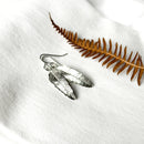 Large Rowan Leaf Sterling Silver Earrings E2008